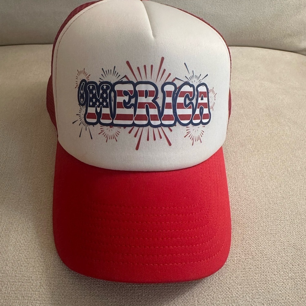 Colosseum Red and White Trucker Hat